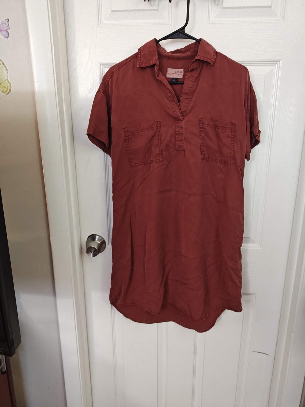 Universal Thread Rust Short-Sleeve Mini Dress
